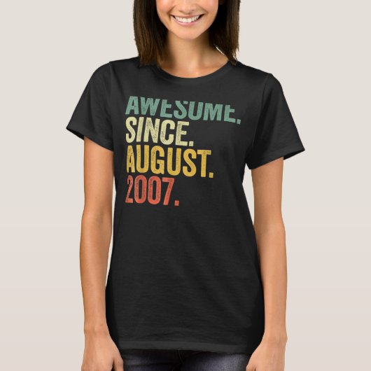 2007年15素晴らし日威厳がある誕生15歳 Tシャツ (正面)
