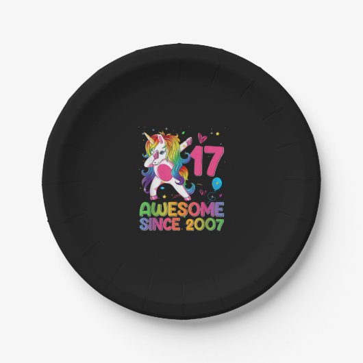 2007年17素晴らし誕生日Unic以来17歳 ペーパープレート (正面)