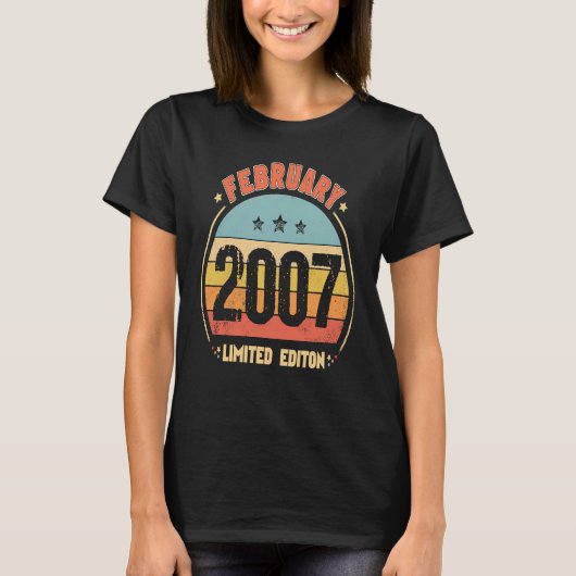 2007年2月以素晴らし降16誕生日レトロ16 Tシャツ (正面)