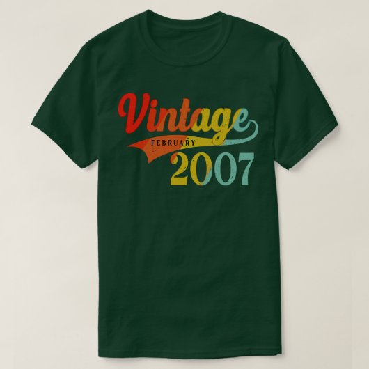 2007年2月誕生日ヴィンテージ2007年2月Wesoo Tシャツ (デザイン正面)