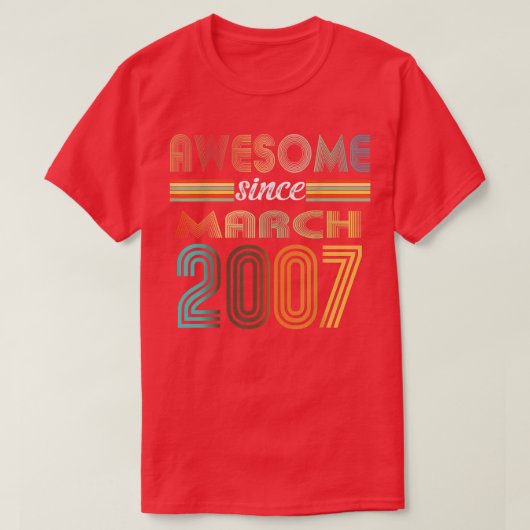 2007年3月15素晴らし日誕生日15歳 Tシャツ (デザイン正面)