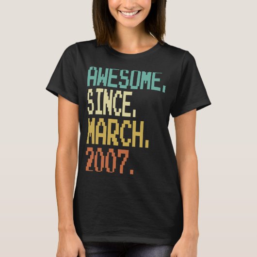 2007年3素晴らし月16日誕生日16歳 Tシャツ (正面)