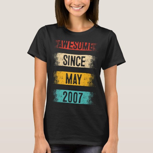 2007年5月15素晴らし日誕生日以来15歳 Tシャツ (正面)