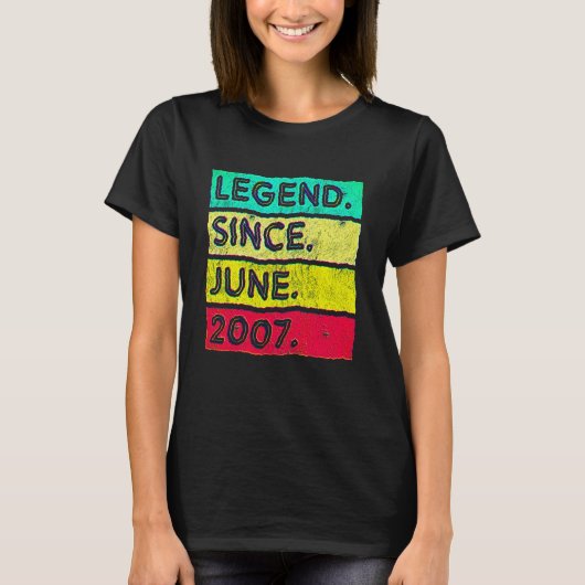2007年6月から伝説の15周年 ヴィンテージ 15歳 Tシャツ (正面)