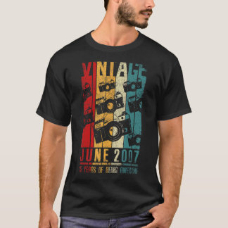 2007年6月15歳2007年誕生日レトロヴィンテージ Tシャツ