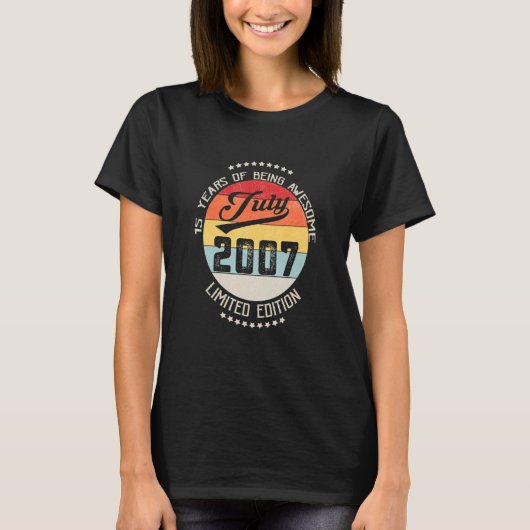 2007年7月15誕生日15年素晴らし Tシャツ (正面)
