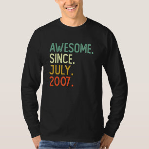 2007年7素晴らし月15誕生日以来15歳 Tシャツ