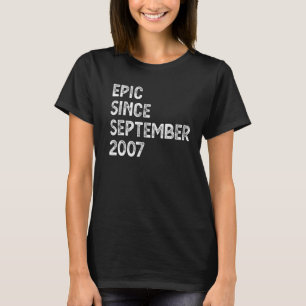 2007年9月以来15誕生日ボーイガールズエピック Tシャツ