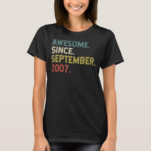2007年9素晴らし月15日13歳 Tシャツ (正面)