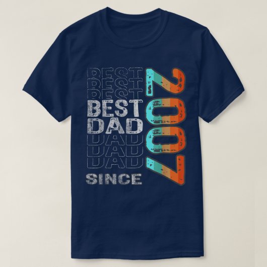 2007最高の年から世界のパパに向けてパパ Tシャツ (デザイン正面)