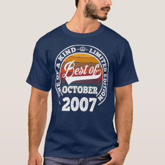 2007最高の年10月第15回誕生日ギフト15周年 Tシャツ