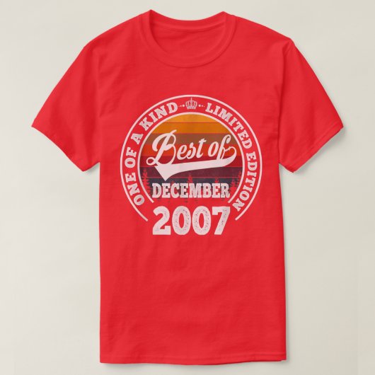 2007最高の年12月第15回誕生日ギフト15Ye Tシャツ (デザイン正面)