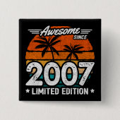 2007生まれ年以降2007年限定版レトロ素晴らし 缶バッジ (正面)