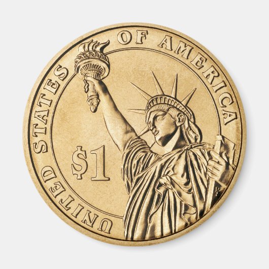 2007米大統領の造幣局から1ドル硬貨 マグネット (正面)