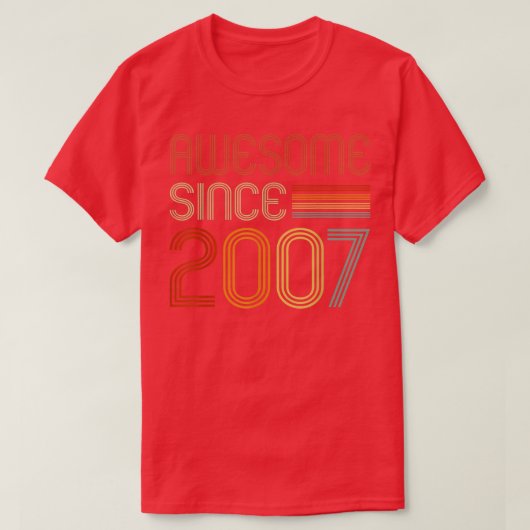 2007素晴らし年からボーイズ女子15th誕生日Ret Tシャツ (デザイン正面)