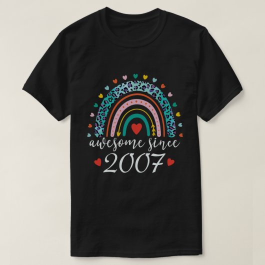 2007素晴らし年からレインボー15位の誕生日ギフト   Tシャツ (デザイン正面)