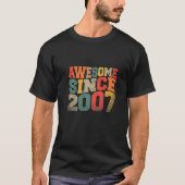 2007素晴らし年レトロ15誕生日15以来のヴィンテージ Tシャツ (正面)