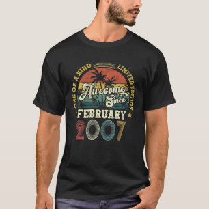 2007素晴らし年2月ヴィンテージ15日誕生日 Tシャツ