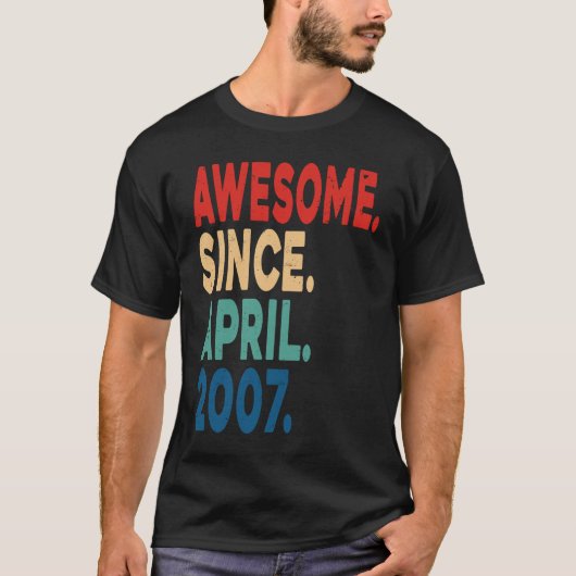 2007素晴らし年4月16誕生日16年 Tシャツ (正面)