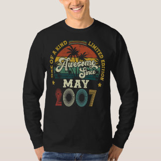 2007素晴らし年5月ヴィンテージ15誕生日 Tシャツ