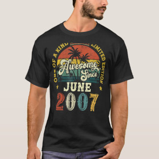 2007素晴らし年6月以来ヴィンテージ15誕生日 Tシャツ