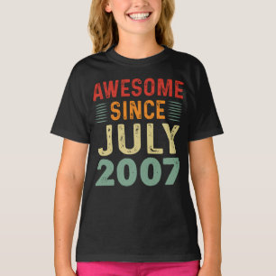 2007素晴らし年7月以降のヴィンテージ誕生日 Tシャツ