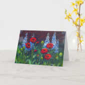 2007_Poppies_Delphiniums カード (黄色い花)