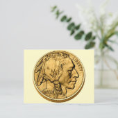 2008アメリカンバッファロー金ゴールドブライオンコインポストカード ポストカード (スタンド正面)