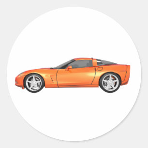 2008コルベット:スポーツカー:オレンジ仕上げ: ラウンドシール