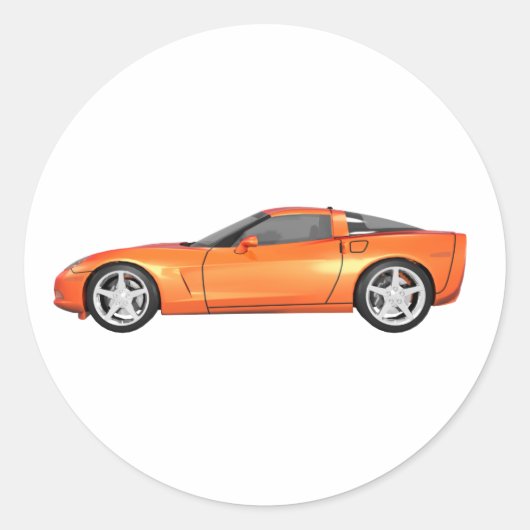 2008コルベット:スポーツカー:オレンジ仕上げ: ラウンドシール (正面)