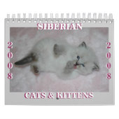 2008匹のシベリア猫Calendar2 sm カレンダー (カバー)