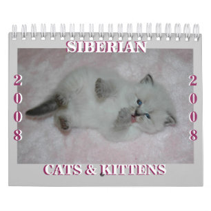 2008匹のシベリア猫Calendar2 sm カレンダー