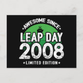 2008年うるう日2月29日生まれ最高！ ポストカード (正面)