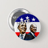 2008年に投票オバマバイデン氏 缶バッジ (正面&裏面)