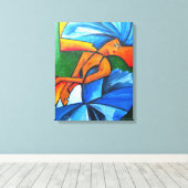 2008年に青で踊る キャンバスプリント (インサイチュ (ウッドフロア))