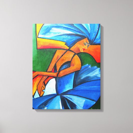 2008年に青で踊る キャンバスプリント (正面)