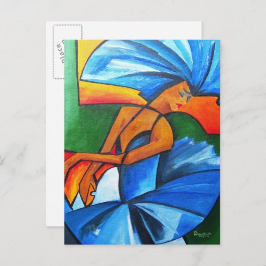 2008年に青で踊る ポストカード (正面/裏面)