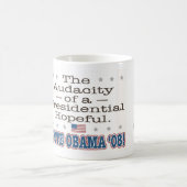 2008年のオバマのポートレートのマグ コーヒーマグカップ (中央)