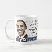 2008年のオバマのポートレートのマグ コーヒーマグカップ (左)