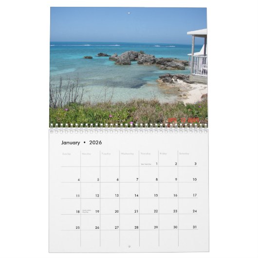 2008年のバミューダ島Calendar_FINAL カレンダー (1月 2026)