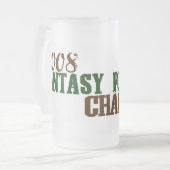 2008年のファンタジーのフットボールのチャンピオン フロストグラスビールジョッキ (正面左)