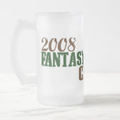 2008年のファンタジーのフットボールのチャンピオン フロストグラスビールジョッキ (左)