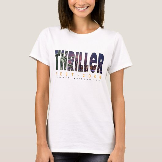 2008年のThrillerfestの女性のTシャツ Tシャツ (正面)