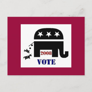 2008年はがきで共和党に票を投じる ポストカード