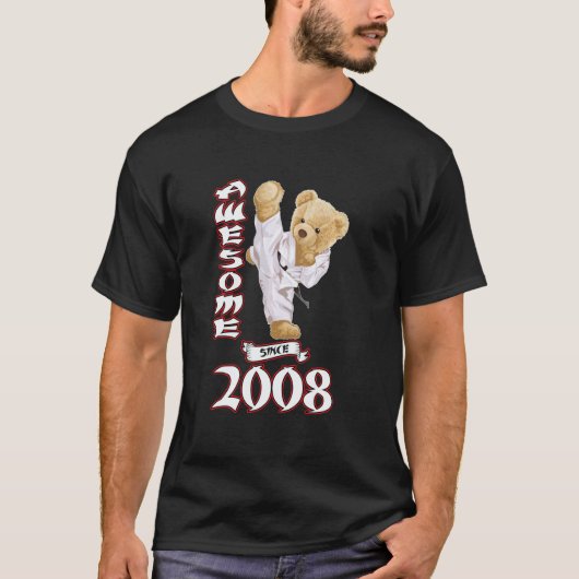2008年クラシック15歳の誕生日おめでとうテディベア Tシャツ (正面)