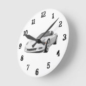 2008年コルベット：壁時計 ラウンド壁時計 (傾斜)