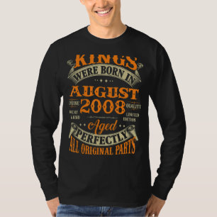 2008年メンズ14誕生日生まれキング威厳がある2008年1 Tシャツ