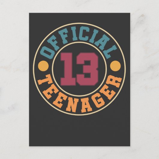 2008年ヴィンテージ 誕生日13歳 公式ティーンエージャー ポストカード (正面)