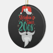 2008年以来のスリインitクリスマス誕生日サンタ セラミックオーナメント (左)