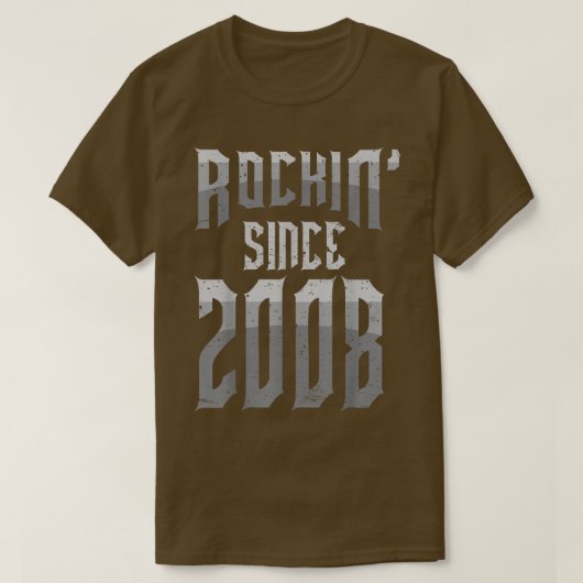 2008年以来ロックンロック音楽ファン14th Bir Tシャツ (デザイン正面)